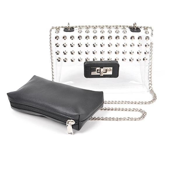 Studded Clear Handle Bag